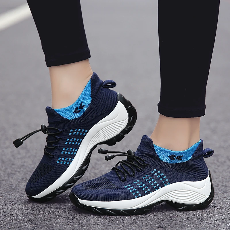 Casual Shoes for Women Mesh Platform Walking Shoes Slip on Dancing Outdoor Running Sneakers Tennis Shoes Sneaker Fashion 2023