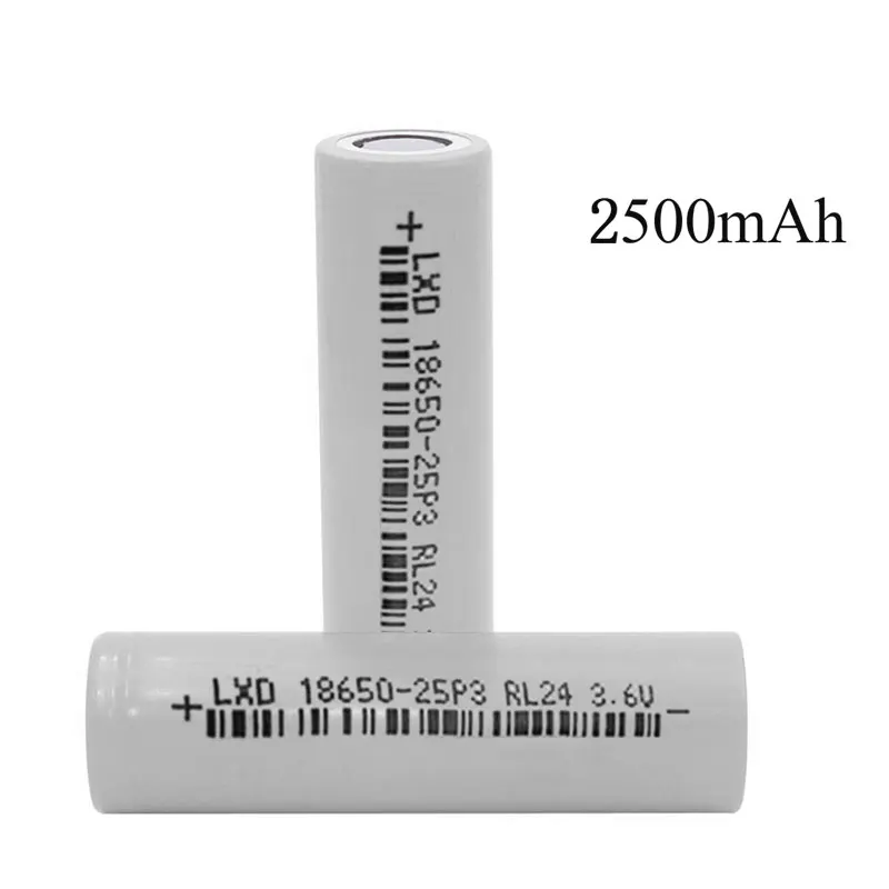 

18650 Rechargeable Batteries 3.7V 2500mAh Lithium Li Ion baterias recargables Real Capacity 18650 Battery For Flashlight