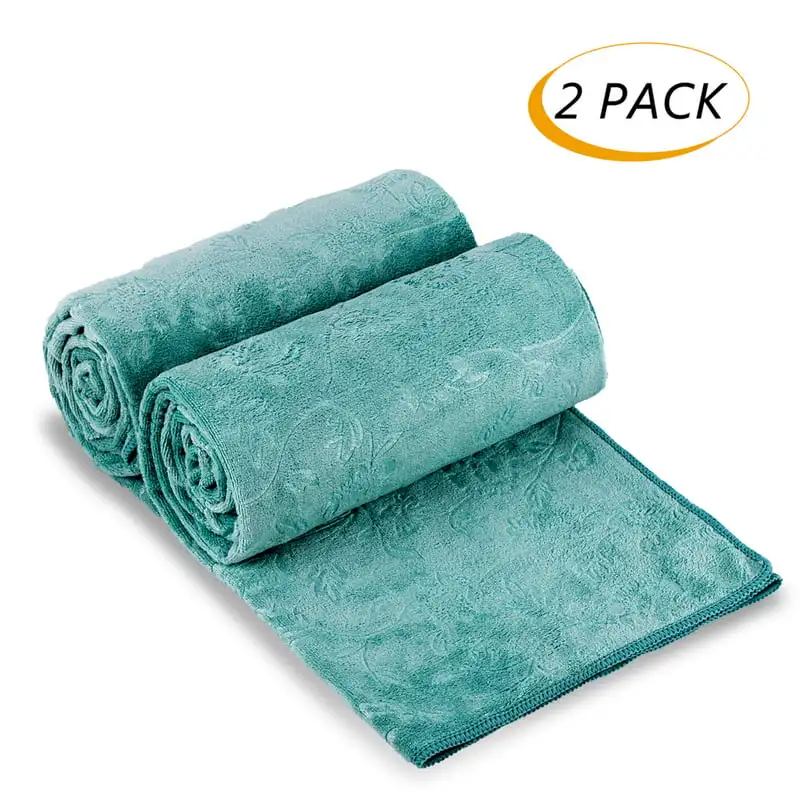 

Soft Orange Floral Microfiber Fast Drying 30x60 Inch Pack of Bath Towels Set-Absorbent, Lightweight and Comfortable.