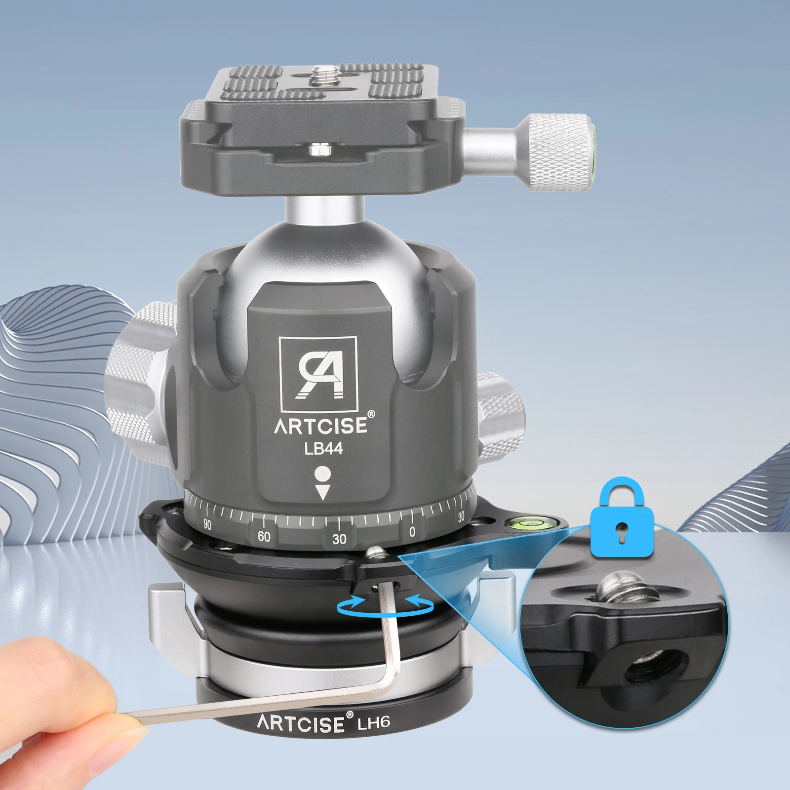 Головка штатива Artcise LH6 с выравнивающим основанием эргономичная регулируемая