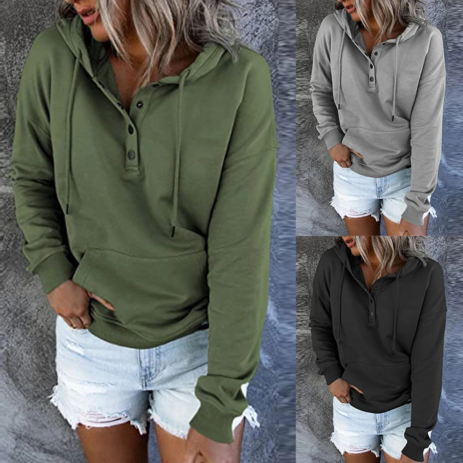 

Spring Autumn New Hooded Sweater Women Solid Sweatshirt Tracksuit Long Sleeve Female Top 2023 Fashion Korean Clothing Harajuku
