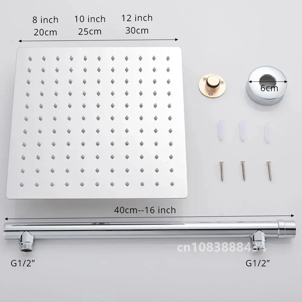 Rozin черный ультратонкий насадка для душа с дождевой насадкой настенный кронштейн