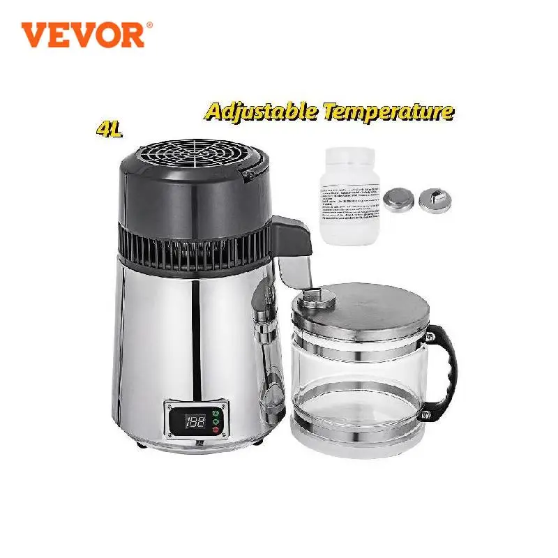 

VEVOR 4L Water Distiller Filter Machine Distilled Distillation Purifier Moonshine Apparatus DIY Dispenser Kit for Home Appliance