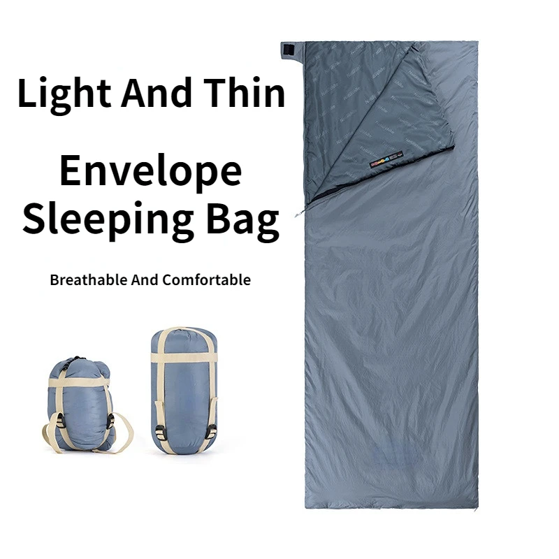 

Легкий спальный мешок-конверт, суперпортативный, спальный мешок для отдыха на открытом воздухе и кемпинга, можно соединить в два спальных м...
