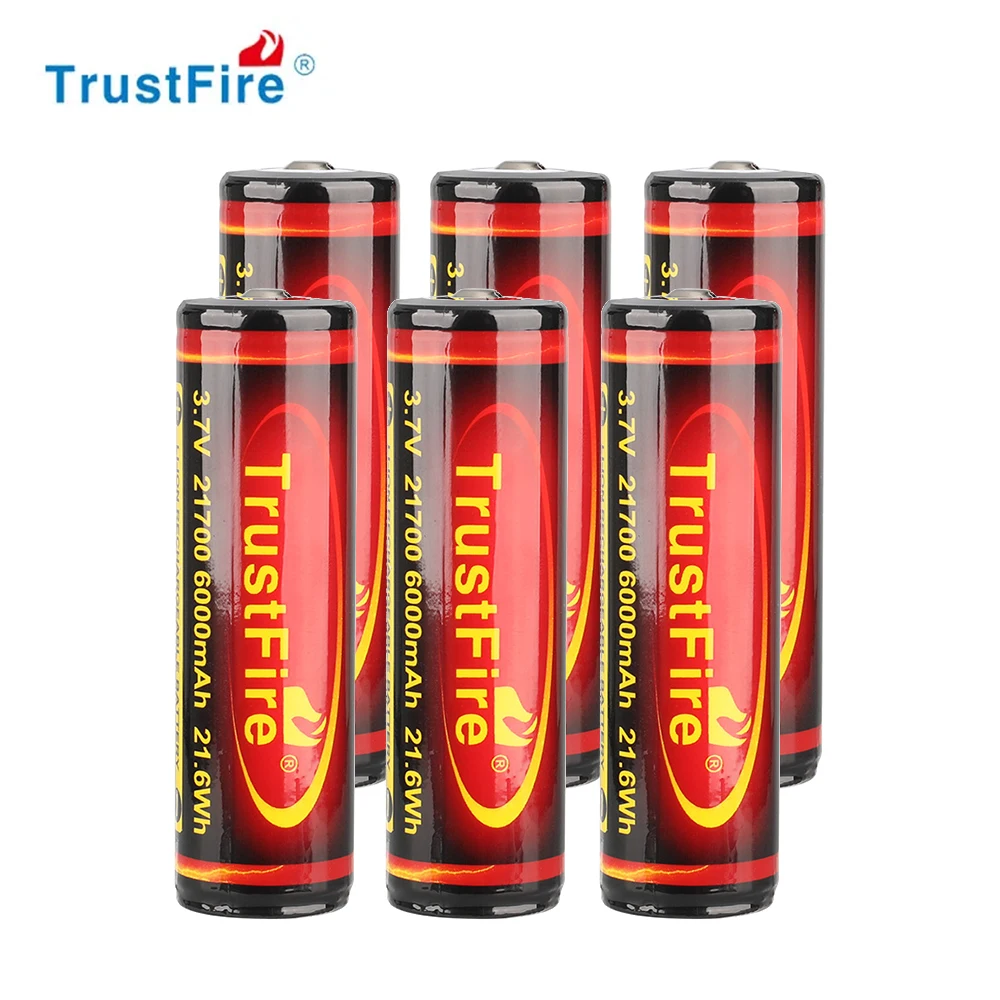 Trustfire 21700 литиевая батарея 6000 мАч Высокая емкость 3 7 в перезаряжаемые литий-ионные