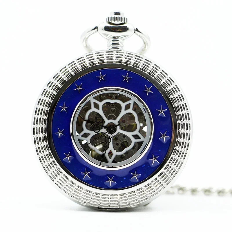 Модные серебряные/коричневые/Золотые винтажные Механические карманные часы для