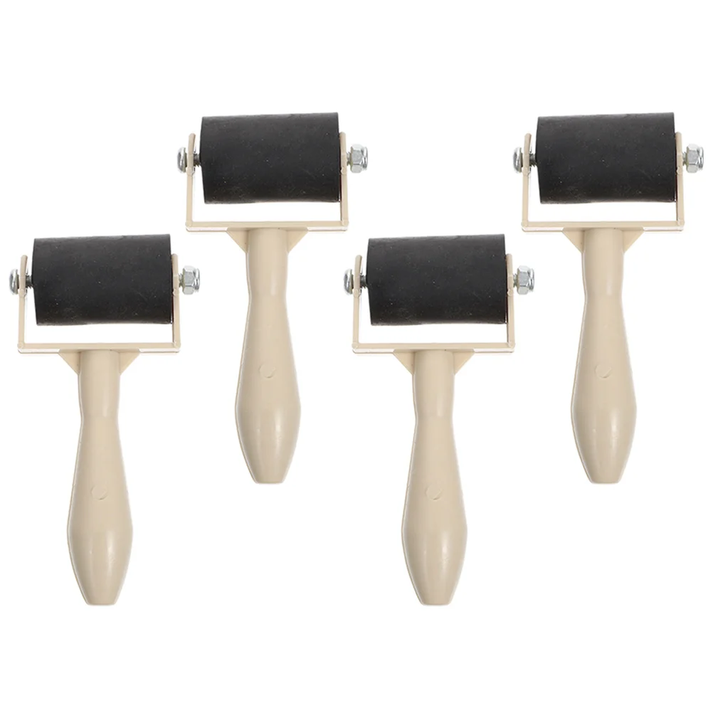

4 Pcs Kids Tools Printmaking Brayer Stamping Tool Brayer Printmaking Rubber Roller Crafting Rubber Roller Printmaking