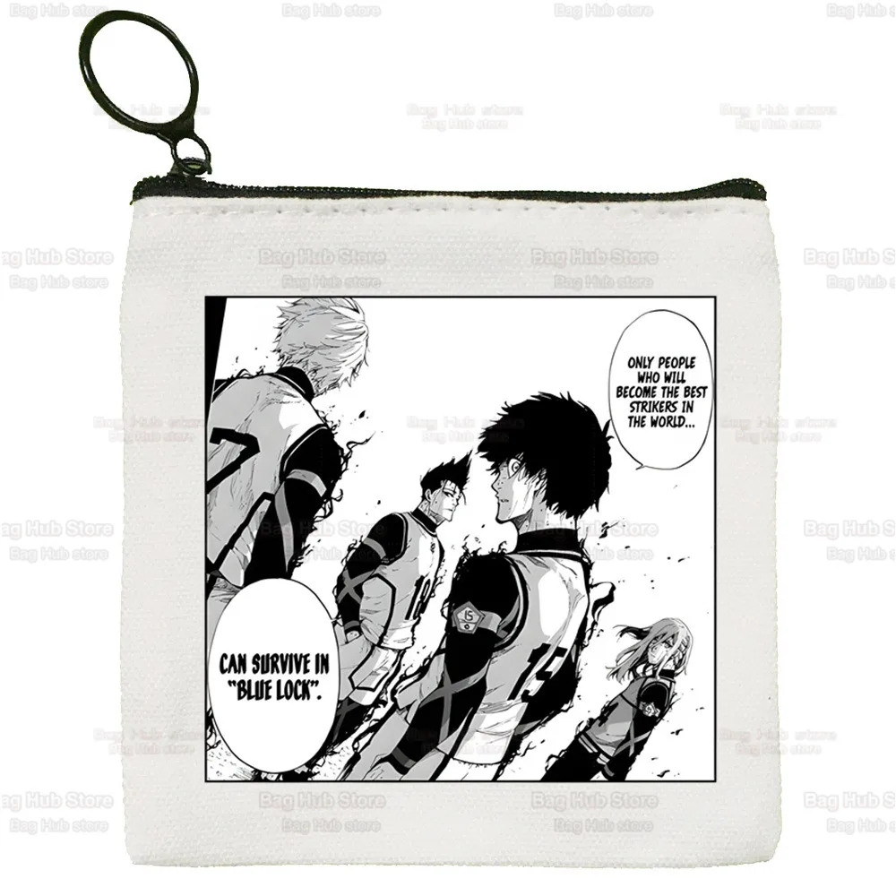 Blue Lock Coin Purse Vintage Mini Wallet Pouch Isagi Yoichi Hyoma Chigiri Meguru Bachira Keys Card Storage Card Bag Zipper