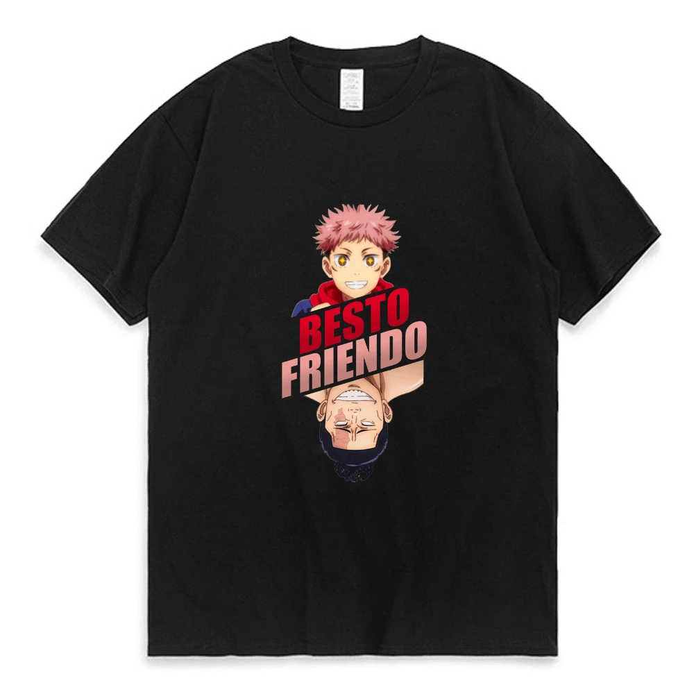 

Горячая аниме юютсу Kaisen Besto Friendo футболка мужская одежда Kawaii Yuji Itadori манга графическое футболка Японская уличная одежда топы