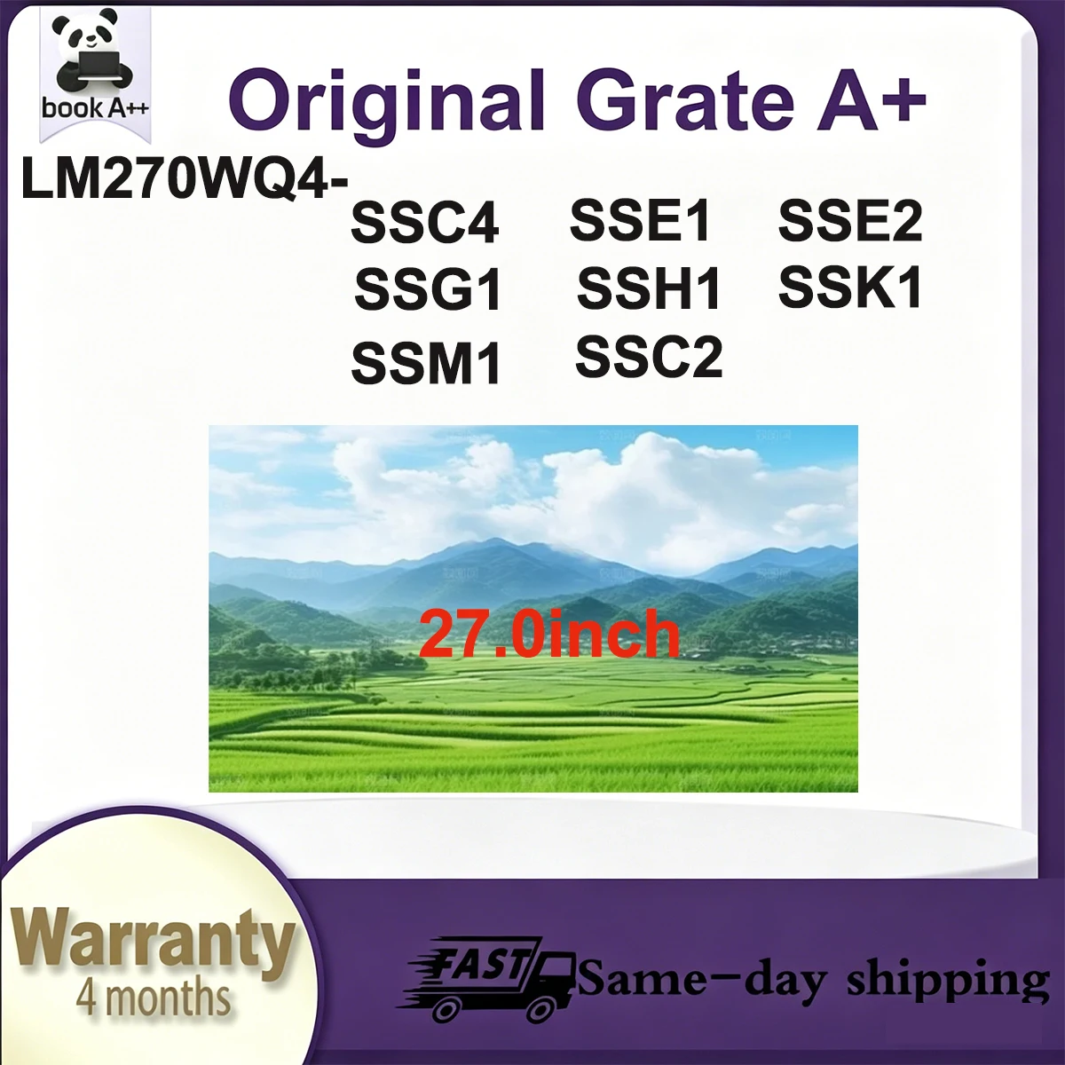 Фото Новый оригинальный IPS LCD-экран A+ 27 дюймов LM270WQ4 SSC4 SSE1 SSE2 SSG1 SSH1 SSK1 SSM1 SSC2 №1