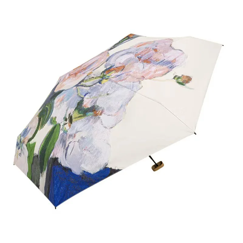 

Mini Umbrella Women's Dual-purpose Umbrella for Rain and Rain UV Protection Compact and Portable Umbrella