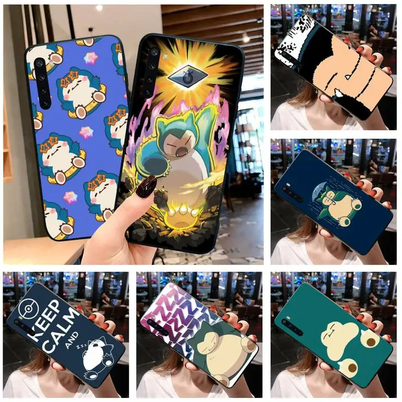 

Pokemon Snorlax Phone Case For OPPO Realme 6 Pro XT Realme C3 5 Pro C2 RENO2-Z A11X