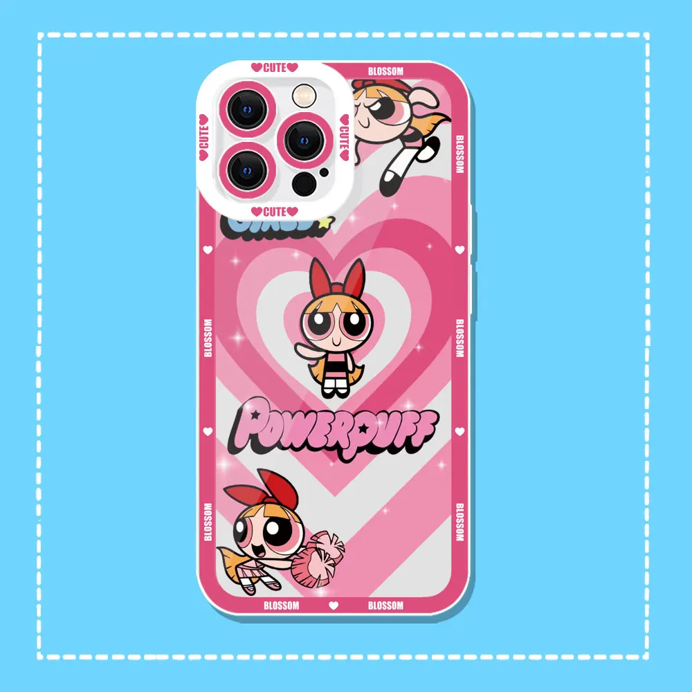 Чехол Anime The P-Powerpuff Girls для Motorola MOTO G73 G72 G71 G60S G53 G52 G32 G30 G22 G9 Edge 40 Pro Plus 5G прозрачный