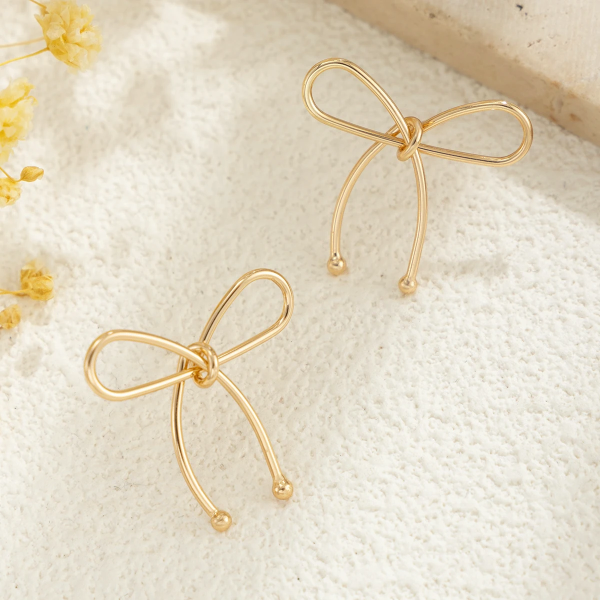 Salircon Геометрические Металлические Серьги-гвоздики Женские В Форме Банта Модные