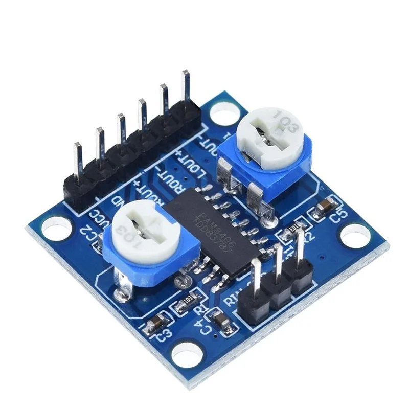

1PCS PAM8406 Digital amplifier board with volume potentiometer 5Wx2 Stereo