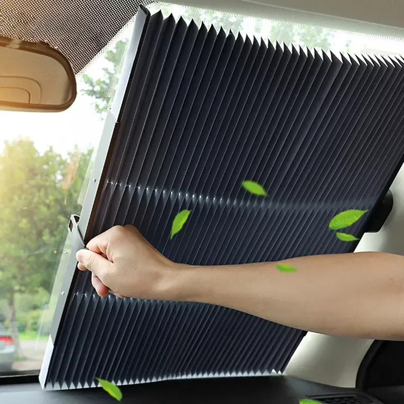 

Windshield Sun Shade Automatic Extension Car Cover Window Sunshade UV Sun Visor Protector Curtain 46CM/65CM/70CM