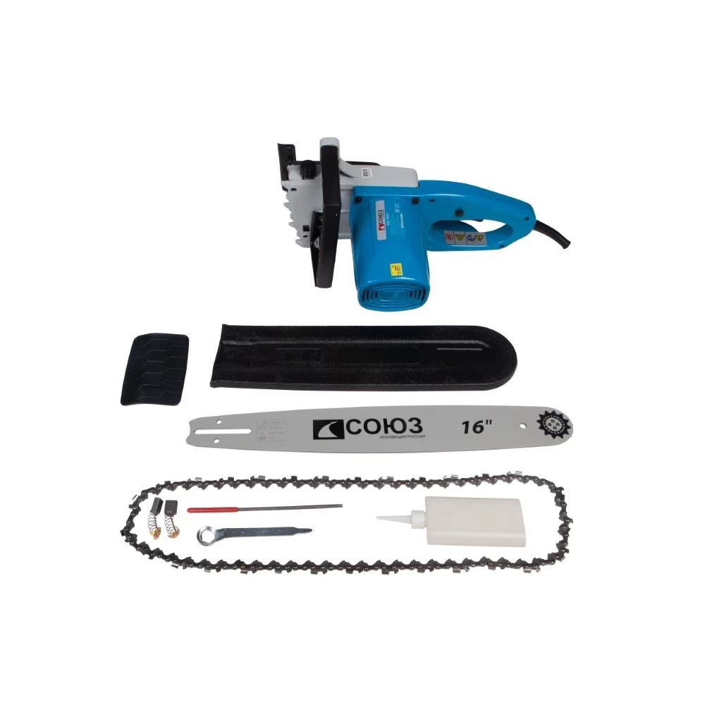 Пила цепная электрическая СОЮЗ ПЦС-9926 (Мощность 2600 Вт длина шины 400 мм шаг цепи 3/8