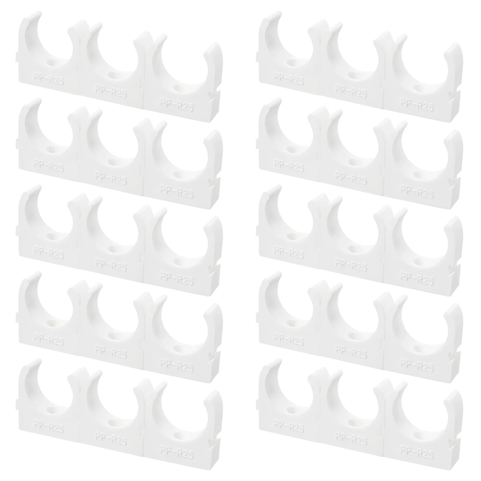 

50pcs Pipe Clamps U Shaped Pipe Clips Wire Organizers Supporting Clamps Pipe Snap Rings