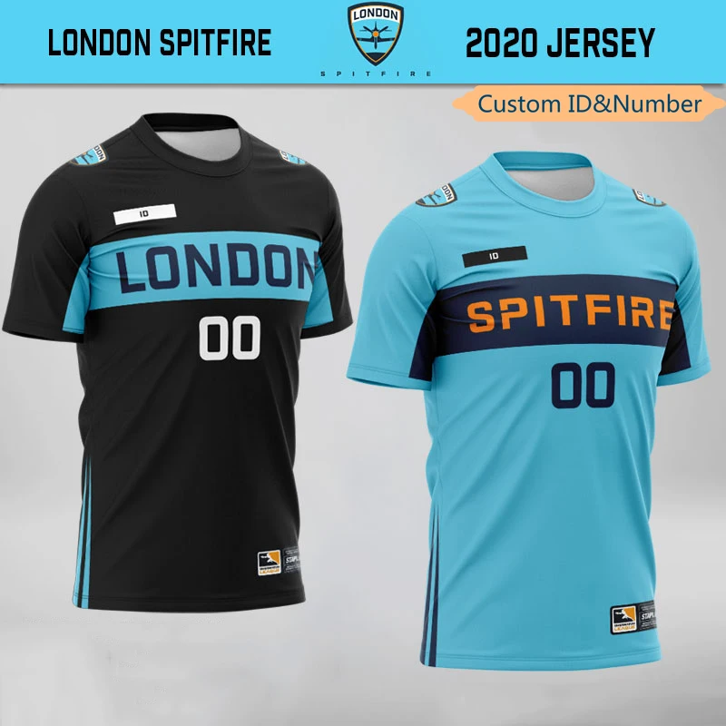 

OWL E-sports Team London Spitfire Uniform Jerseys Fans Tshirt Custom ID T-shirt Name Tees Shirt for Men Women Customized Collar