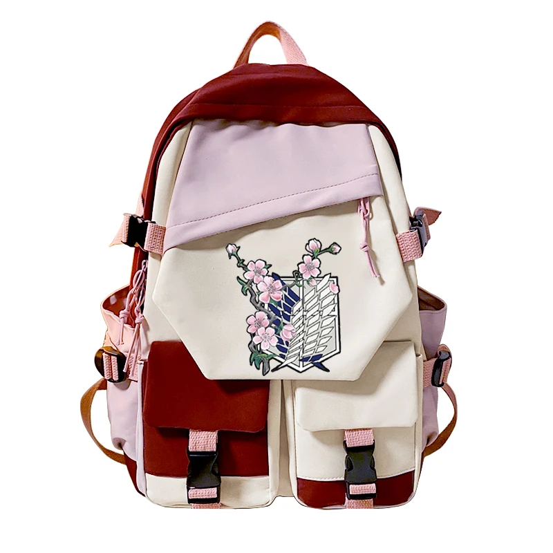 

Japanese Anime Girls School Backpack Attack on Titan The Final Season School Bag Kawaii Titans Attack Laptop