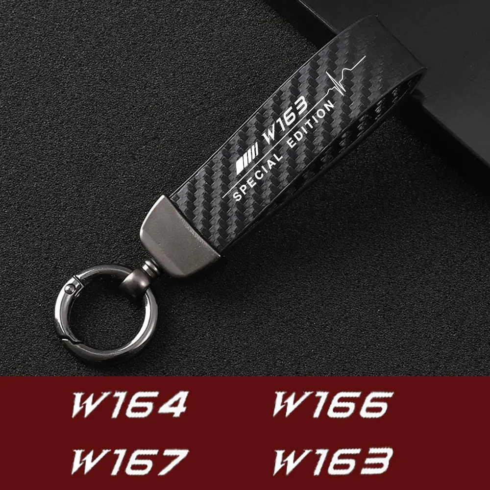 

Car Key Chain Car Key Ring Carbon fiber Style Keychain For Mercedes Benz Special Edition GLE-Class W163 W164 W166 W167 Accessory