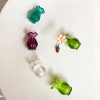 mini simulation resin glass color lovely vase diy handmade mobile phone shell earrings accessories materials 4pcs