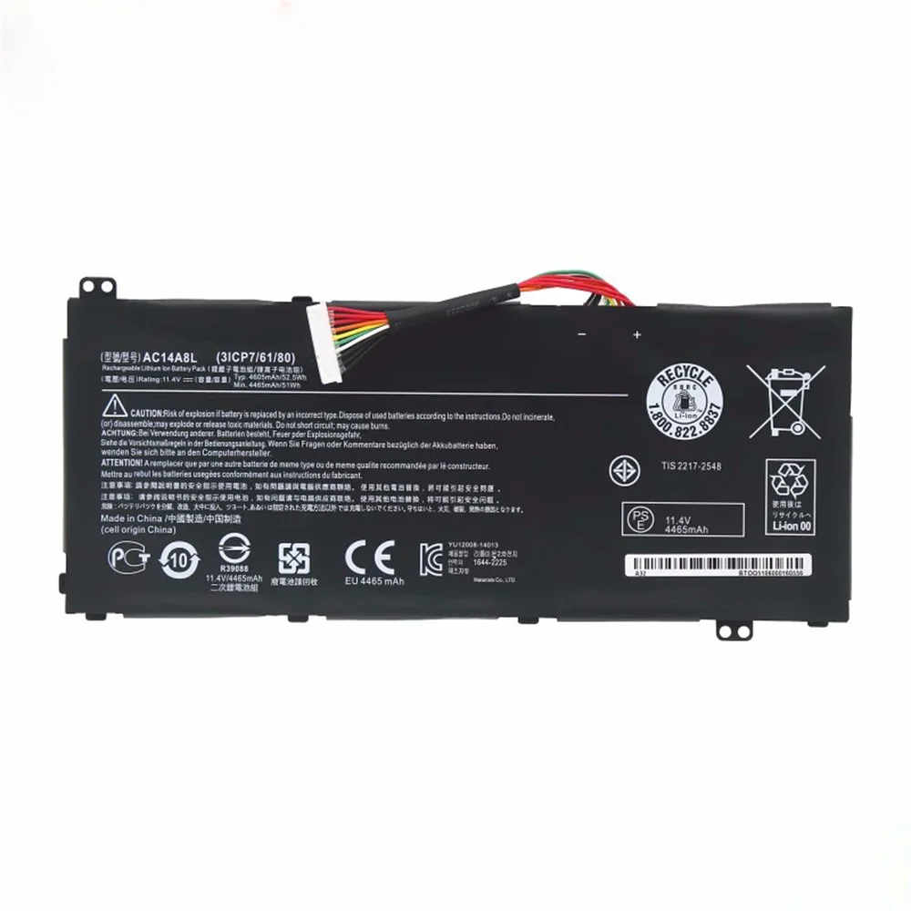 Аккумулятор AC14A8L для ноутбука Acer Aspire VN7-571 VN7-571G VN7-591 VN7-591G MS2391 KT.0030G.001 11,4 V 52.5Wh