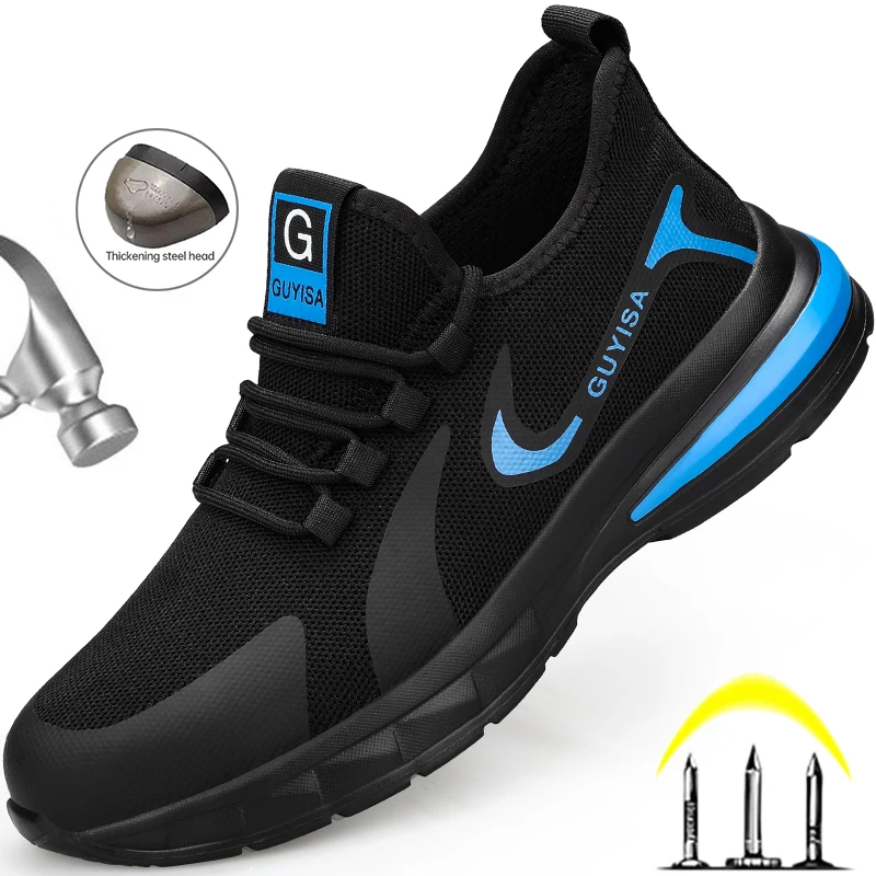 

Work Shoes Steel Toe Safety Shoes Men Women Work Safety Boots Anti-Smash Construction Shoe Breathable Work Sneakers Man Footwear