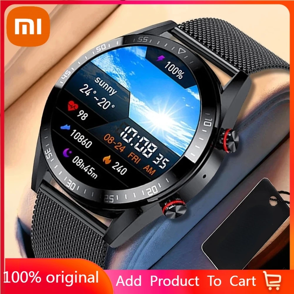 

Xiaomi AMOLED Screen Smart Watch Always Display The Time Bluetooth Call Local Music Business Smartwatch For Mens TWS Earphones