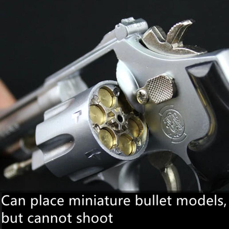 

1PCS NEW 1:2.05 Smith n Wesson M29 Pistol Gun Miniature Model Keychain Full Metal Alloy Boy's Favorite Birthday Gift