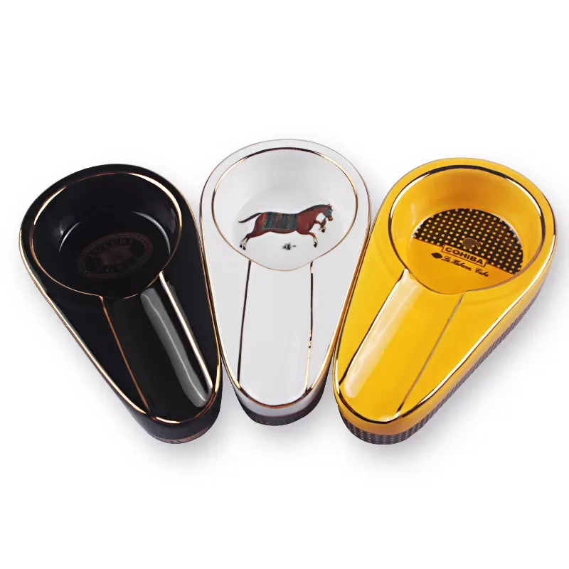 

Cigar ashtray fashion single home cigar ashtray portable ceramic ashtray.