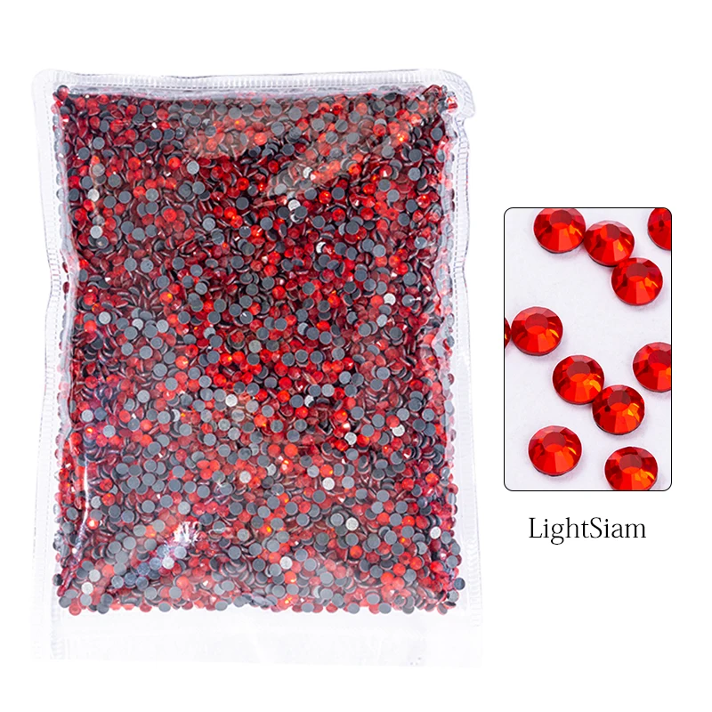 DMC Wholesale 14400pcs/bag Hot Fix Flatback Rhinestone for Clothes Bags Accessories Top Quality Crystal Fabric Garment Stones