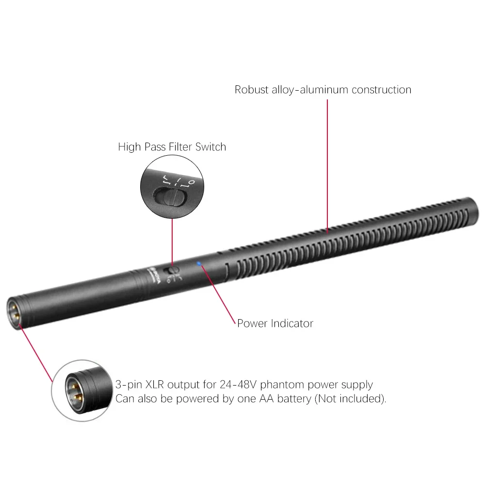 Фото BOYA BY-BM6060L микрофон для видеодомофона с ударным креплением, ветровым экраном, чехлом для цифровой зеркальной камеры Canon Nikon Sony №3