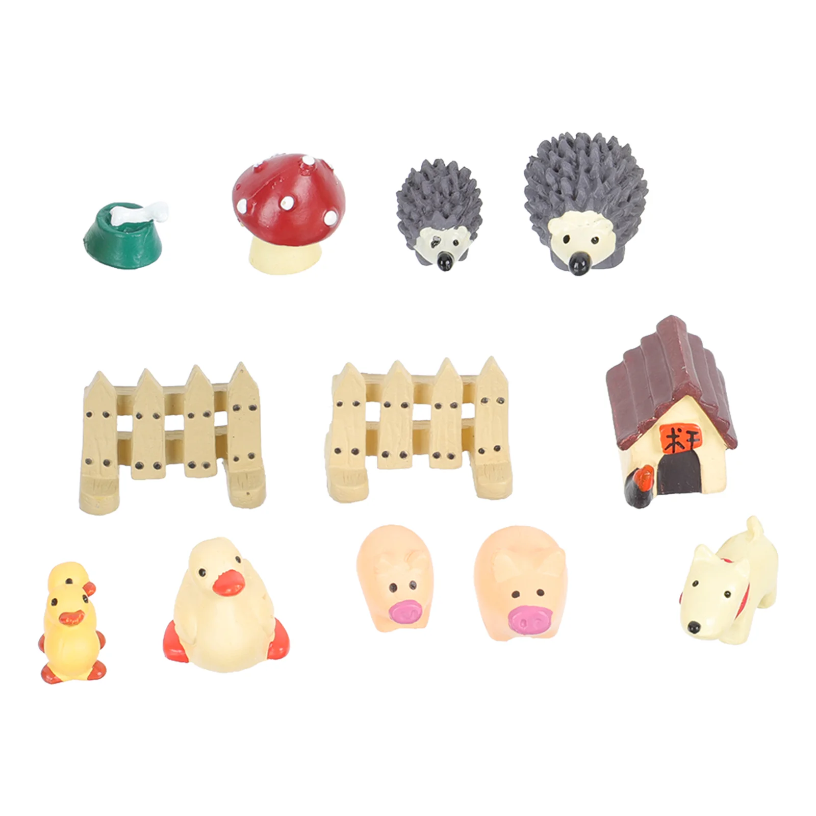 

Animal Mini Miniature Statues Decor Christmas Dog Tiny Pvc Barn Figurines Containers Ornaments Adornments Duck Desktopanimals