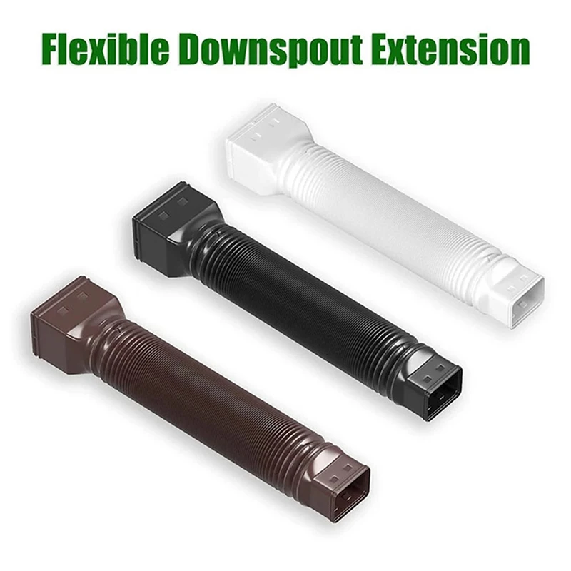 

1pcs Rain Gutter Downspout Extension Flexible Extender Drain Rainwater Connector Pipe Extension Telescopic Downspout