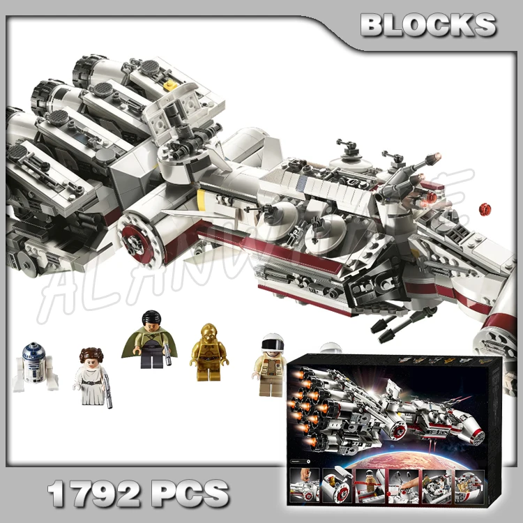 

1792pcs Star Tantive IV Rebel Cruiser Starship Trooper R2-D2 Droid New Hope 11431 Building Blocks Boys Compatible With Model