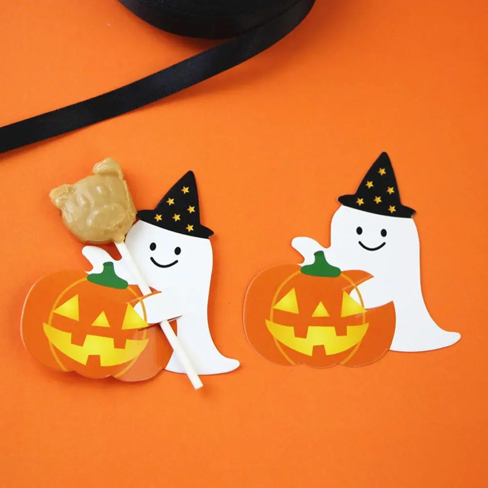 50 шт. держатель для конфет на Хэллоуин украшенные бумажные карты