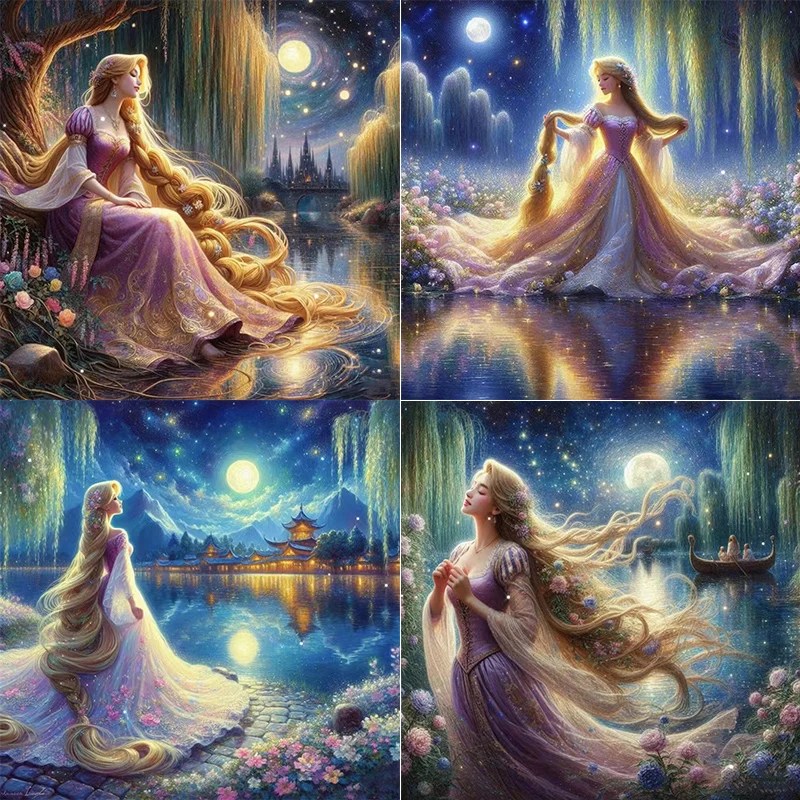 Набор Алмазной Живописи Принцессы Диснея 5D DIY Мозаика Ручной Работы Мультфильм