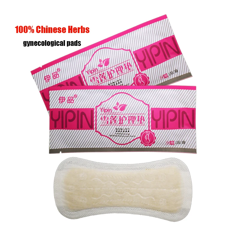 

5pcs Chinese Herbal Gynecological Pads Medicine Tampons Vaginal Infection Silver-ion Gynecol Cure Care Medicated Sanitary Pads