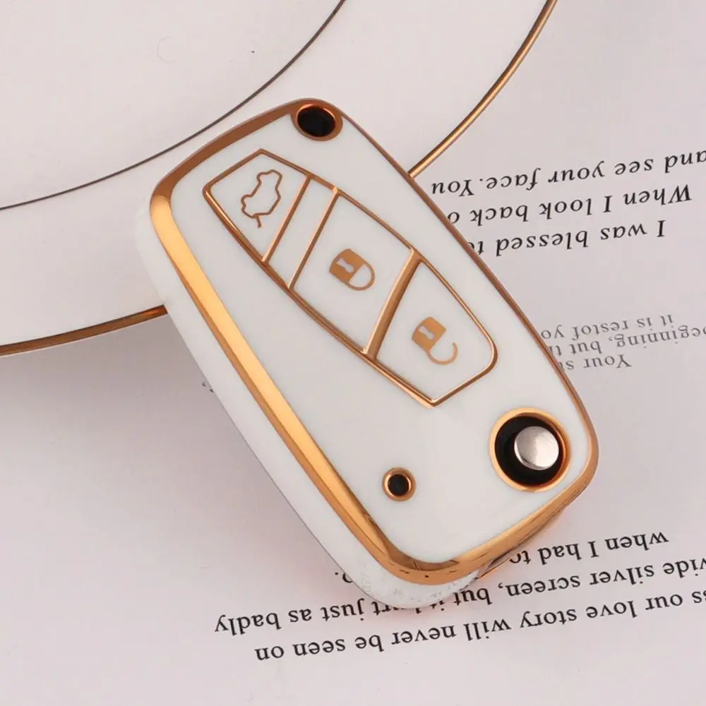 Мягкий чехол для дистанционного ключа из ТПУ флип-чехол ключей от машины Fiat