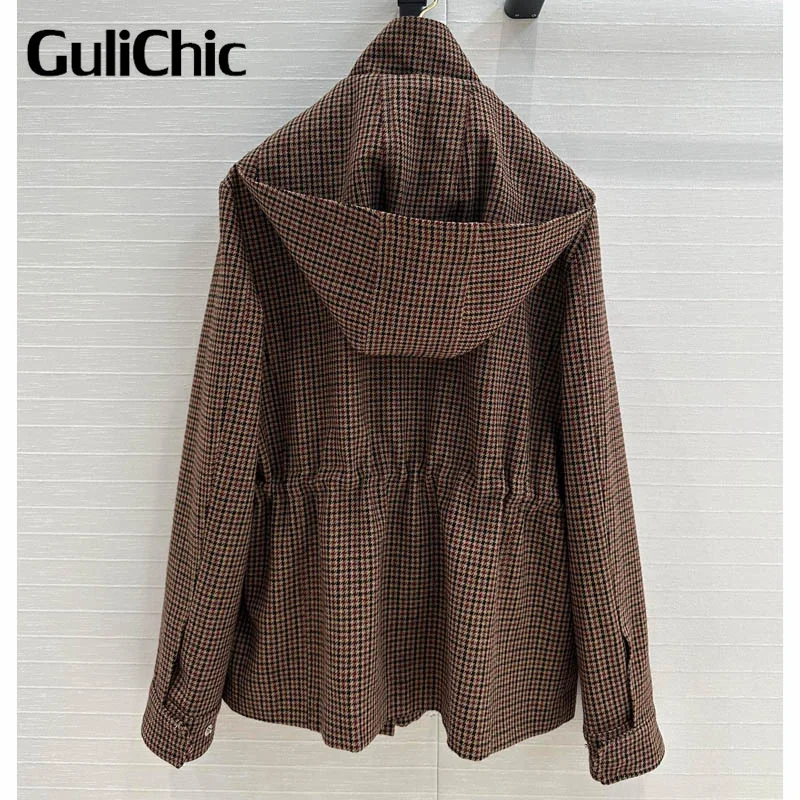 11 5 GuliChic женский шерстяной винтажный классический клетчатый комплект с узором