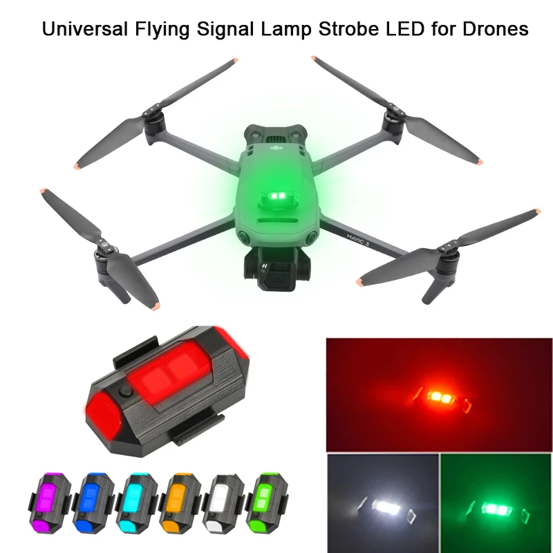 

7 Colors Drone Flight Signal Lamp LED Flash Warning Strobe Light Universal Lamp for DJI Mavic 3/2/MINI 3 Pro/Air2/2S/MINI 2/SE