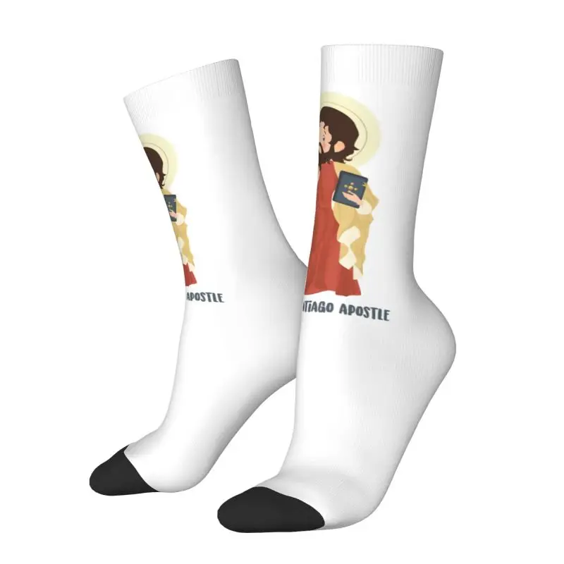 Забавные мужские носки под заказ San Santiago Apstol дышащие теплые унисекс с 3D-принтом