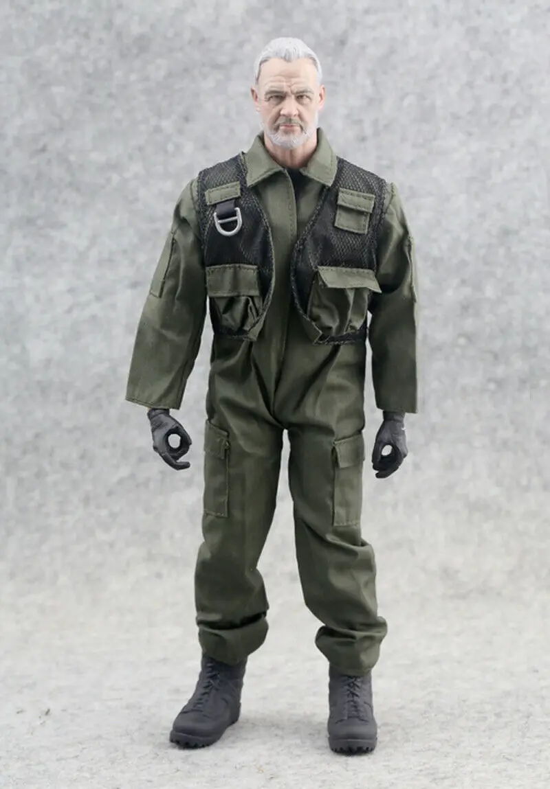 

1/6th Soldier Accessories F14/F15 Pilot Uniform Dark Green Jumpsuit Model Model