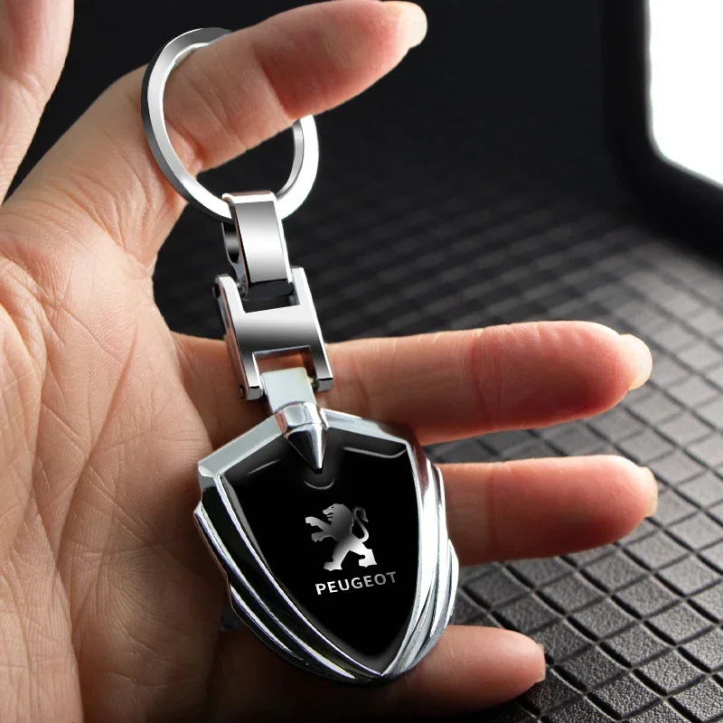 Для Peugeot 1 шт. 3D металлический автомобильный Стайлинг брелок для ключей кольцо