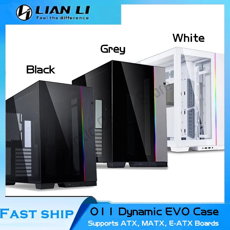 

LIAN LI O11 Dynamic EVO Computer Case, PC Gaming Cabinet Supports ATX, MATX, E-ATX Boards Black/White/Grey