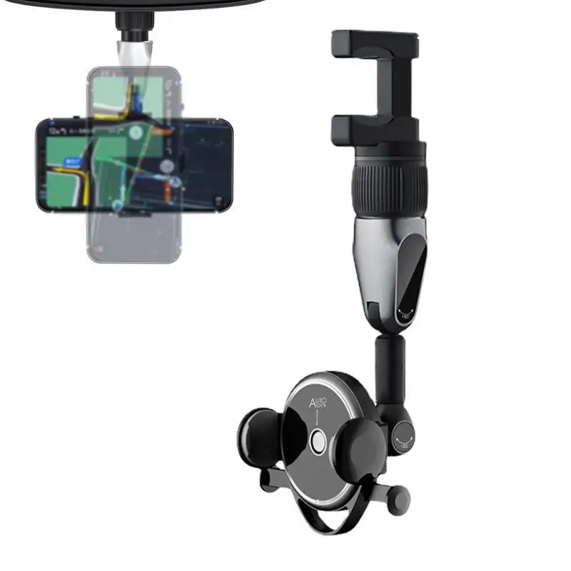 

Автомобильный держатель для телефона на зеркало заднего вида, вращающаяся на 360 Градусов Подставка для сотового телефона, подставка для телефона «свободные руки», Многофункциональная подставка для телефона