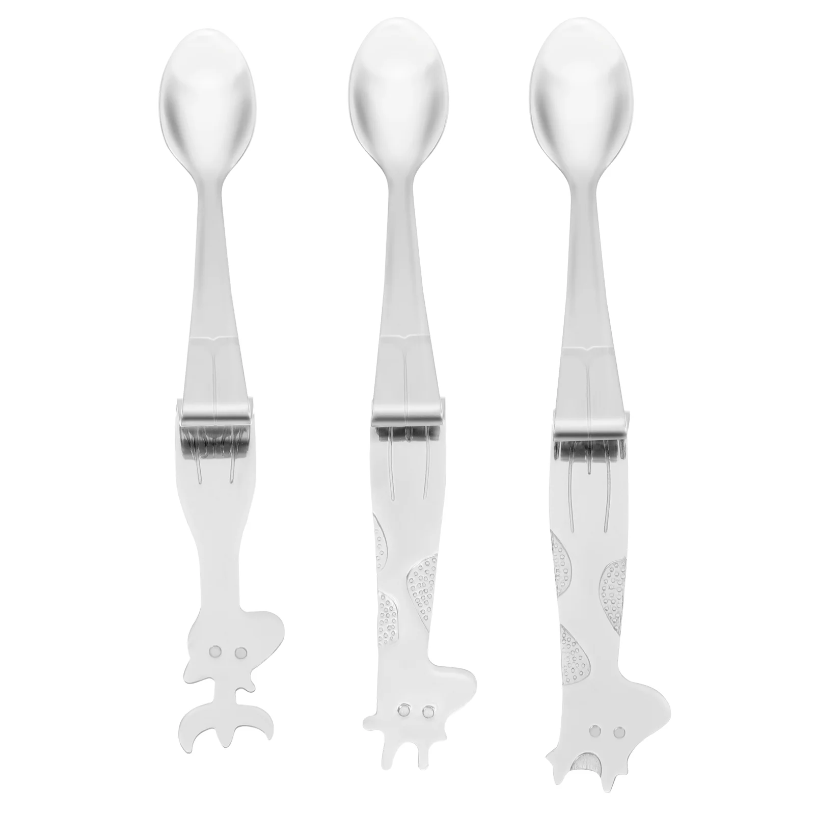 

3pcs Adorable Deer Design Coffee Spoons Stainless Steel Dessert Spoons Home Supplies