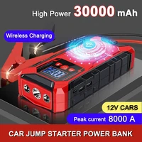2022 portable car jump starter battery booster power bank for cars charging starting systems with phone wireless charging