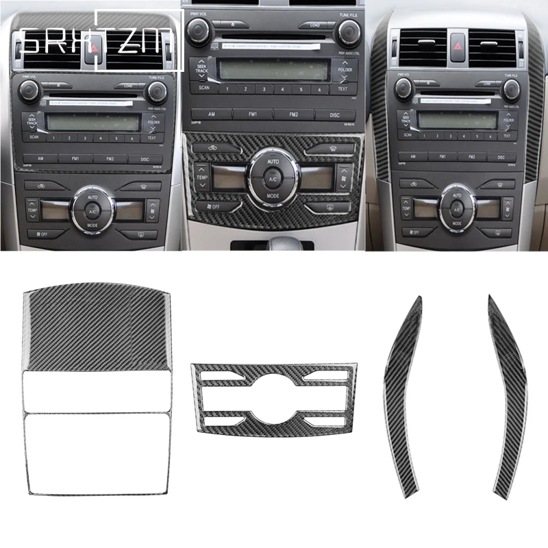 

Carbon Fiber For Toyota Corolla 2006-2012 Accessories Interior Trim Car Central Control Multimedia Panel Cover Sticker